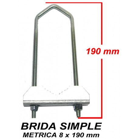 BRIDA MÁSTIL LARGA M8 x 190 mm