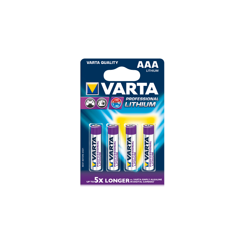 6103 PROFESIONAL LITHIUM 4P  VARTA Batterie primarie, Litio, AAA