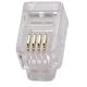 CONECTOR TELÉFONO 4 VIAS RJ-11 6p4c PARA CABLE PLANO