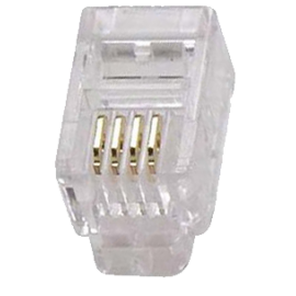 CONECTOR TELÉFONO 4 VIAS RJ-11 6p4c PARA CABLE PLANO