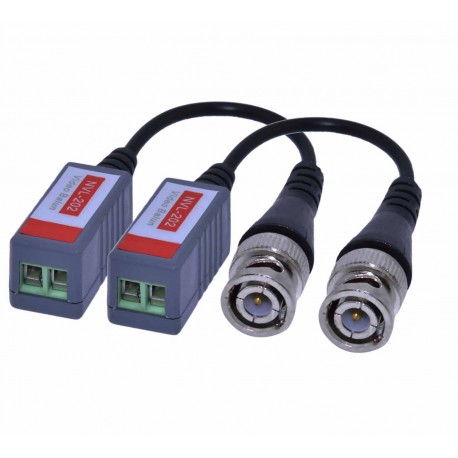 BALUN PASIVO CON TORNILLO Y CABLE BNC ( Pack 2)