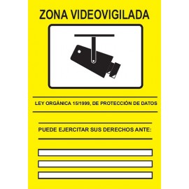 CARTEL CCTV ADHESIVO DELANTE 210 x 297 mm