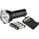 LINTERNA LED 4000 Lm + 4 BATERÍAS + CARGADOR FÉNIX