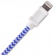 CONEXIÓN IPHONE USB LIGHTNING AZUL / BLANCO 1 m DCU