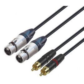 CONEXIÓN 2x XLR H NEUTRIK - 2x RCA M REAN 1m DCU