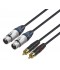 CONEXIÓN 2x XLR H NEUTRIK - 2x RCA M REAN 1m DCU