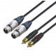 CONEXIÓN 2x XLR H NEUTRIK - 2x RCA M REAN 2m DCU