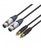 CONEXIÓN 2x XLR H NEUTRIK - 2x RCA M REAN 2m DCU