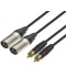 CONEXIÓN 2x XLR M NEUTRIK - 2x RCA M REAN 1m DCU