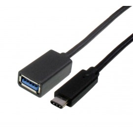 CONEXIÓN USB-C MACHO - USB-A HEMBRA 0,2m DCU