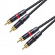 CONEXIÓN 2x RCA - 2x RCA 0,5m REAN DCU