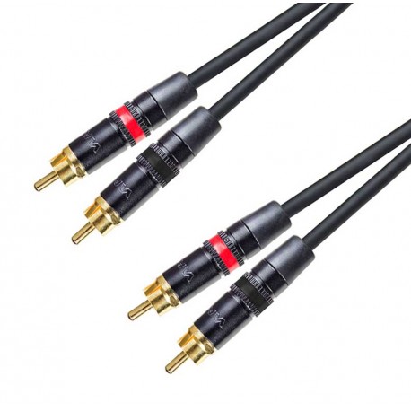 CONEXIÓN 2x RCA - 2x RCA 0,5m REAN DCU