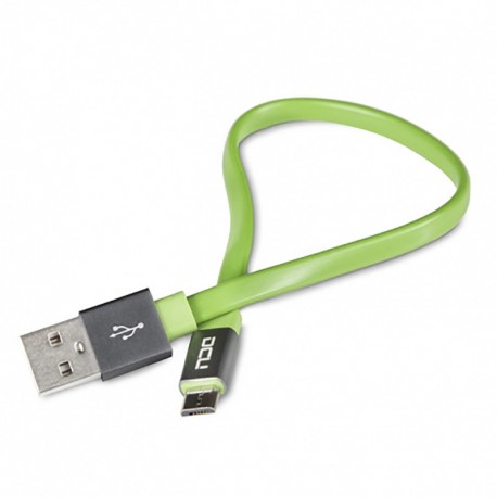 CONEXIÓN MICRO USB PLANO 0,2 m VERDE DCU