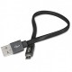 CONEXIÓN MICRO USB PLANO 0,2 m NEGRO DCU