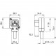 CONECTOR RED TRIPOLAR MACHO AEREO ACODADO