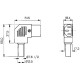 CONECTOR RED TRIPOLAR HEMBRA AEREA ACODADA 90º