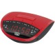 RADIO RELOJ DESPERTADOR 2 ALARMAS ROJO TREVI