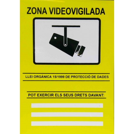 CARTEL CCTV PVC CATALÁ 148/210