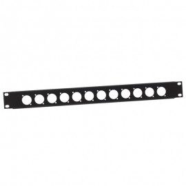 TAPA RACK 19" 1U 12 CONECTORES ADAM HALL