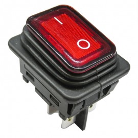 INTERRUPTOR BASCULANTE 2 CIRCUITOS 2 POSICIONES IP-65 ROJO