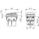 INTERRUPTOR BASCULANTE 2 CIRCUITOS 2 POSICIONES IP-65 ROJO