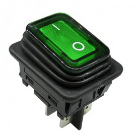 INTERRUPTOR BASCULANTE 2 CIRCUITOS 2 POSICIONES IP-65 VERDE