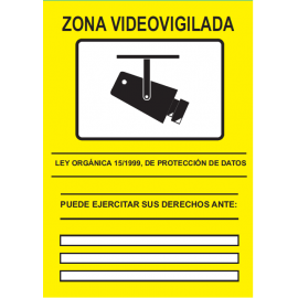 CARTEL CCTV ADHESIVO DELANTE 148X210 (A5)