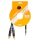 CONEXIÓN JACK 3,5 ST MACHO - 2x RCA 2m REAN DCU