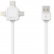 USB CABLE 3 IN 1 WHITE ALLOCACOC