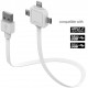 USB CABLE 3 IN 1 WHITE ALLOCACOC