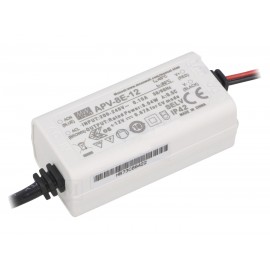 FUENTE LED 12V 8W 0,67A IP-42 MW