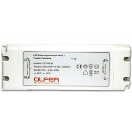 FUENTE LED 24V 2,5A 60W TENSION CONSTANTE IP-20 MW