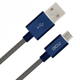 CONEXIÓN MICRO USB "ALGODÓN" GRIS 1m DCU