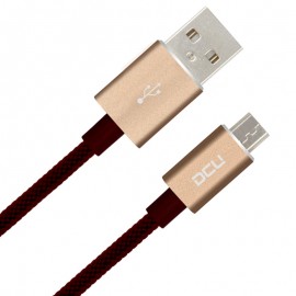 CONEXIÓN MICRO USB "NYLON" GRANATE 2m DCU