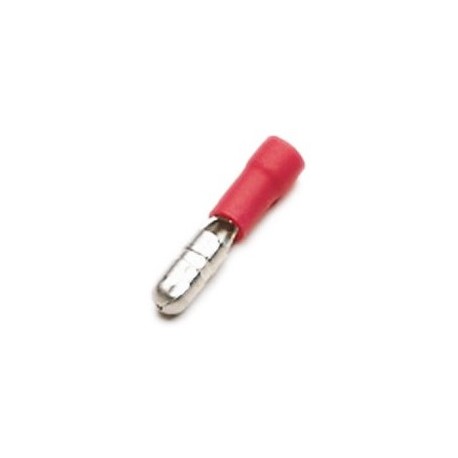 TERMINAL AISLADO CILÍNDRICO MACHO 4mm ROJO