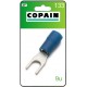 TERMINAL PREAISLADO HORQUILLA 4,3mm AZUL COPAIN BLS 9u