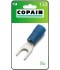 TERMINAL PREAISLADO HORQUILLA 4,3mm AZUL COPAIN BLS 9u