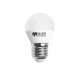 BOMBILLA LED ESFÉRICA E27 LUZ NEUTRA 6W SILVER