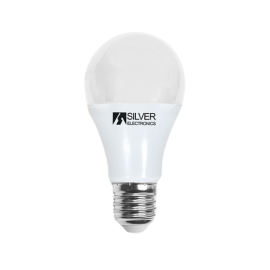 BOMBILLA LED ESFÉRICA E27 LUZ NEUTRA 10W SILVER