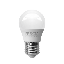 BOMBILLA LED ECO ESFERICA 5W E27 3000K SILVER