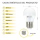 BOMBILLA LED ECO ESFERICA 5W E27 3000K SILVER