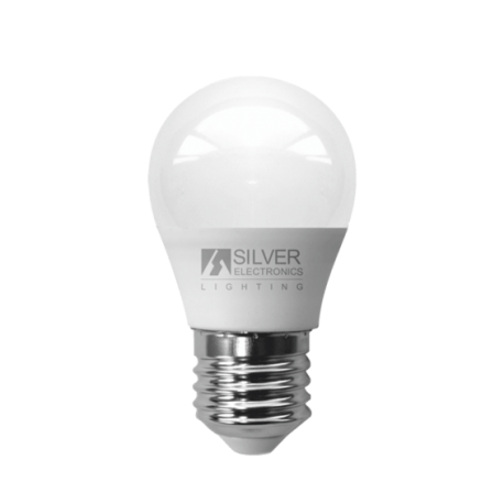 BOMBILLA LED ECO ESFERICA 5W E27 4000K SILVER