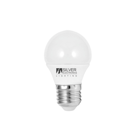 BOMBILLA LED ECO ESFERICA 5W E27 6000K SILVER