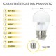 BOMBILLA LED ECO ESFERICA 5W E27 6000K SILVER