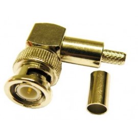 CONECTOR BNC MACHO RG-58 CRIMP ACODADO