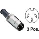 CONECTOR DIN 3P MACHO METAL