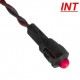 PILOTO LED ROJO 12 Vcc INTERMITENTE  CON CABLE