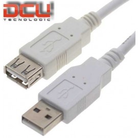 CONEXIÓN USB 2.0 A MACHO-A HEMBRA 1m DCU