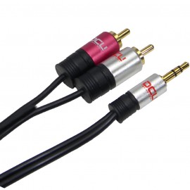 CONEXION JACK 3,5 ST. M - 2 RCA M 1M DCU